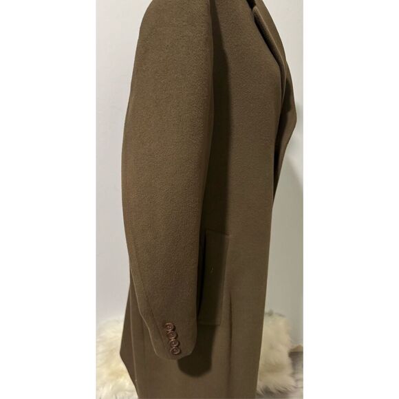 Calvin Klein brown wool and cashmere blend 44R coat button front size L - Picture 7 of 9
